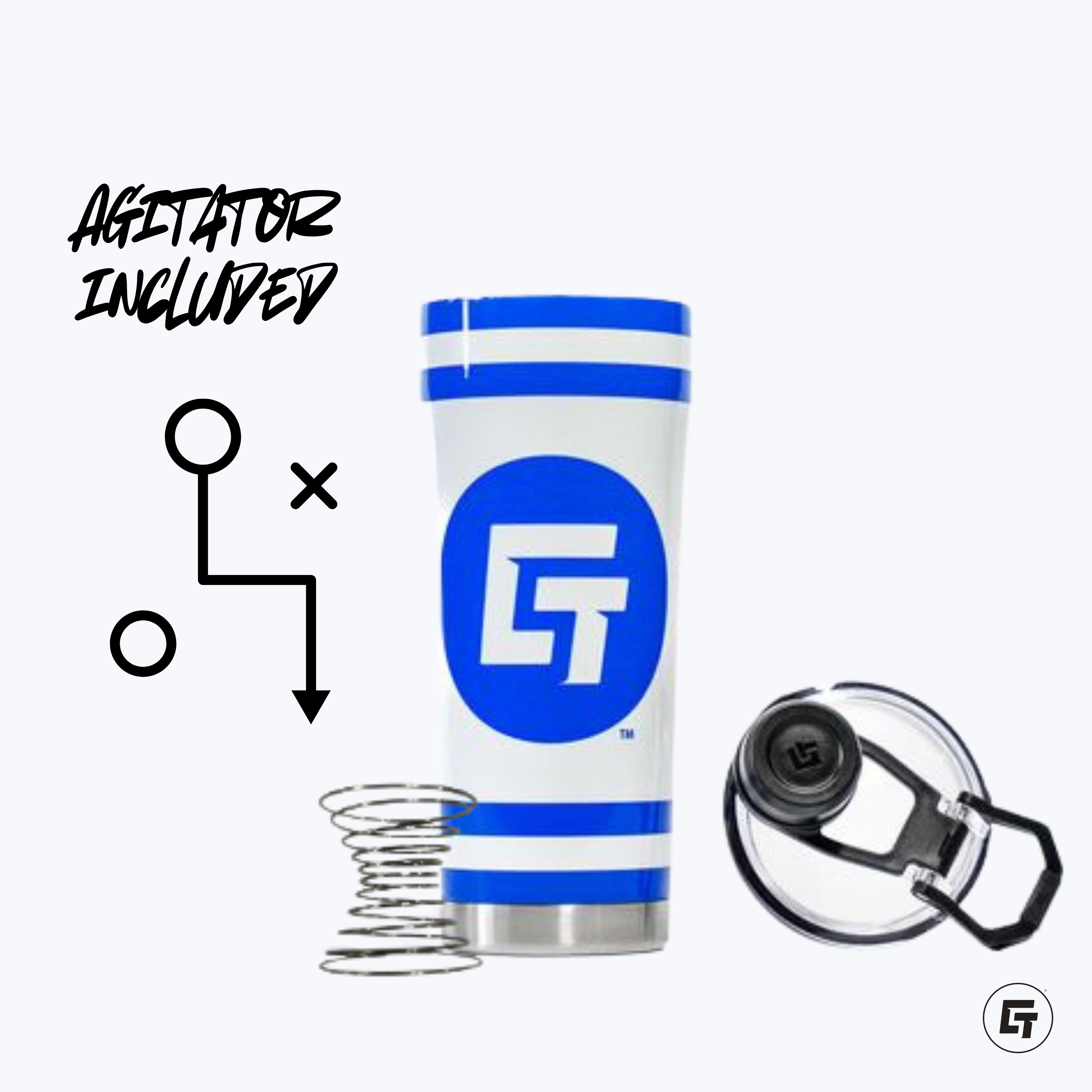 Texas Bully Baggers - White Shaker Bottle