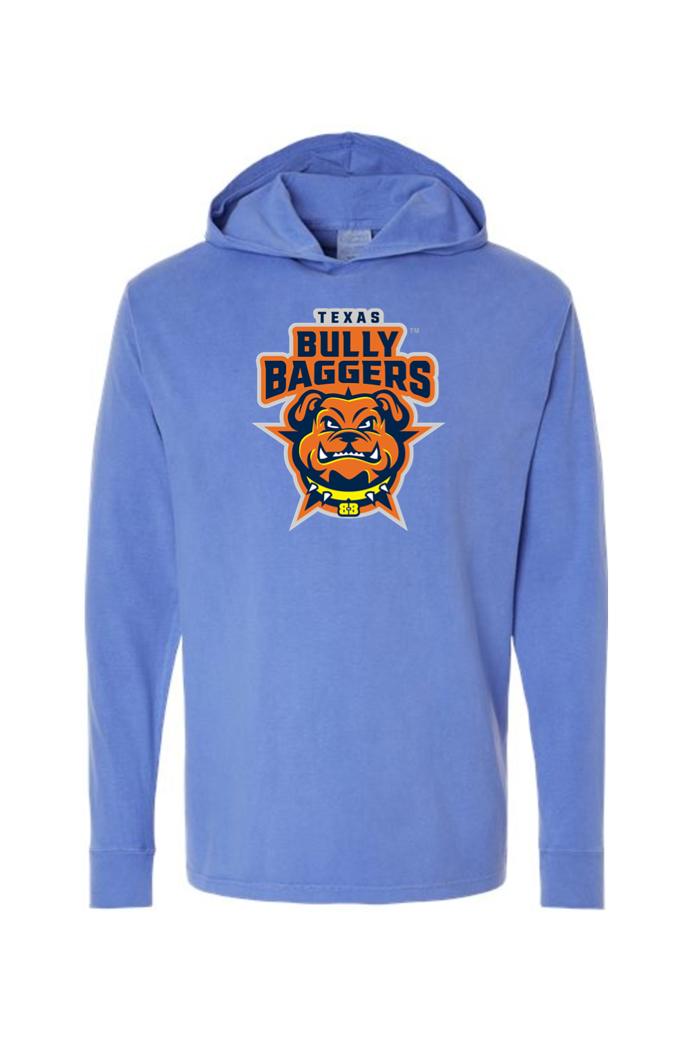 Texas Bully Baggers - ComfortWash by Hanes Garment-Dyed Jersey Hooded Long Sleeve T-Shirt