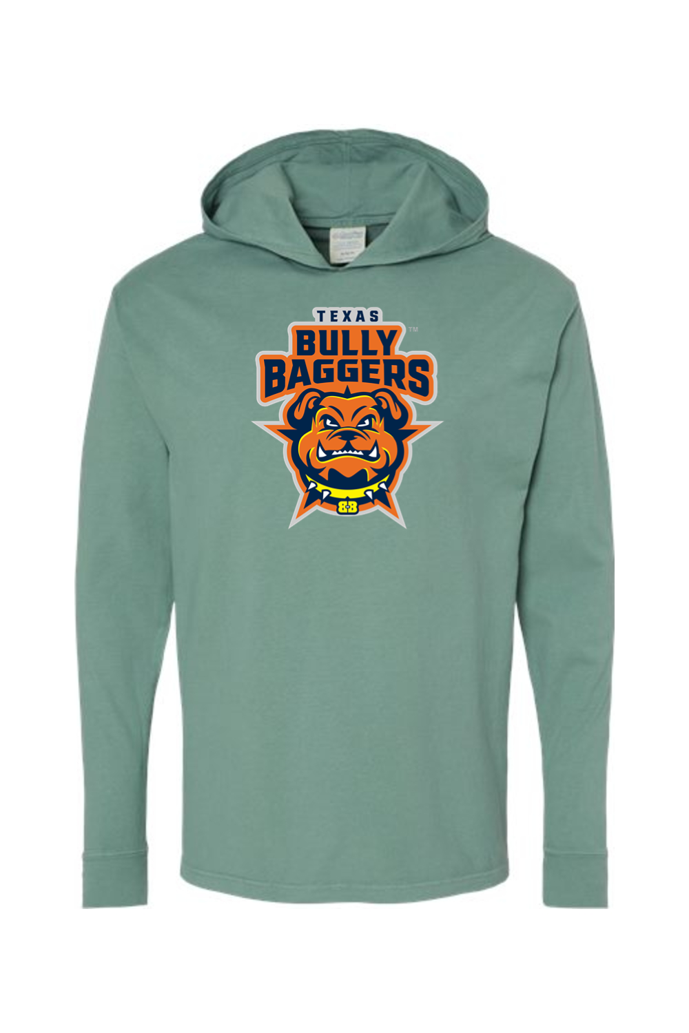 Texas Bully Baggers - ComfortWash by Hanes Garment-Dyed Jersey Hooded Long Sleeve T-Shirt