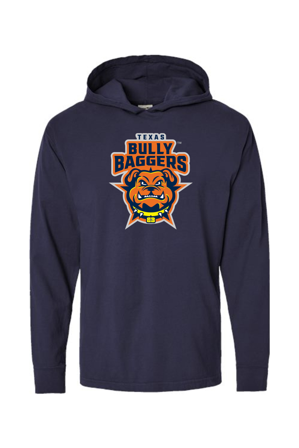 Texas Bully Baggers - ComfortWash by Hanes Garment-Dyed Jersey Hooded Long Sleeve T-Shirt