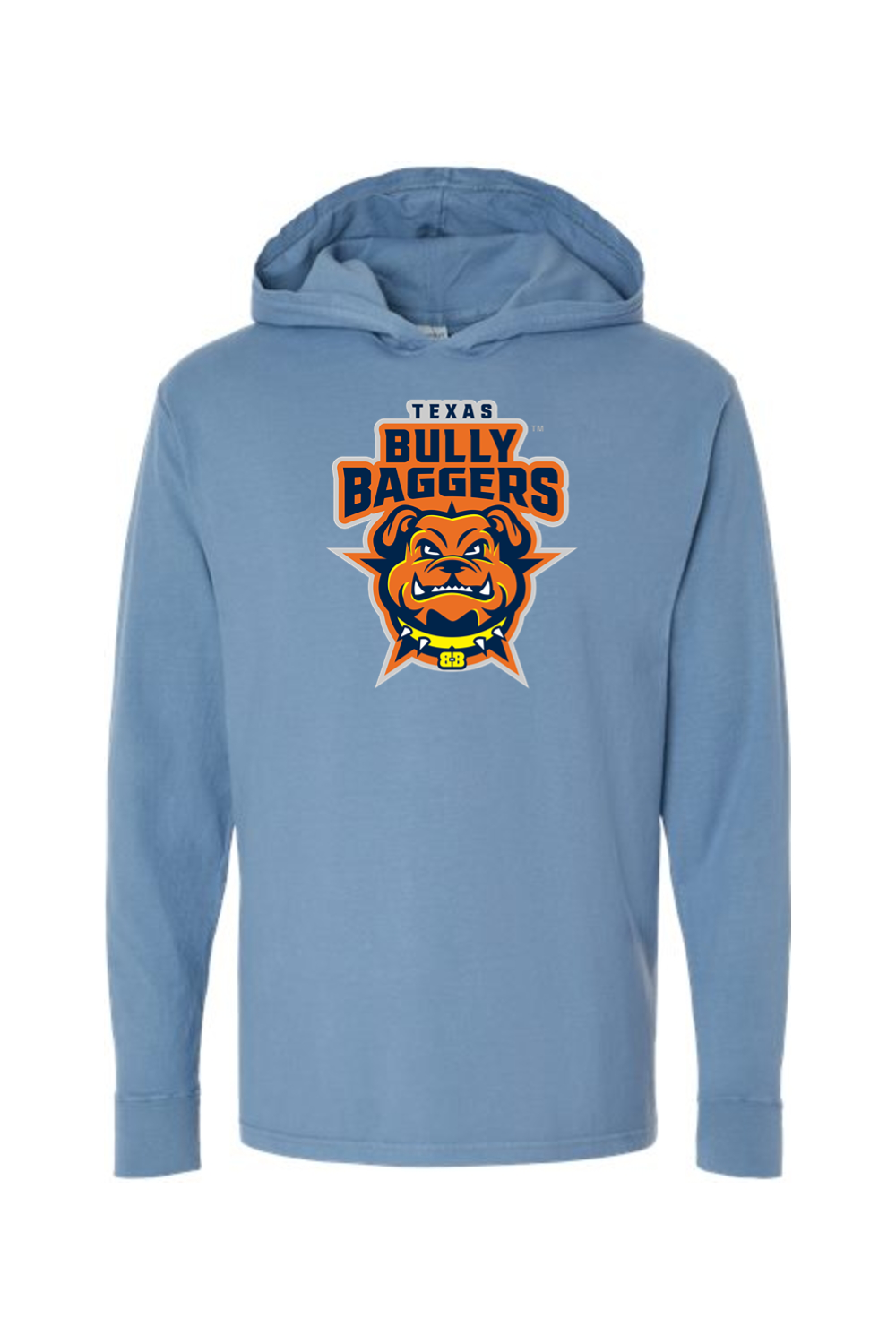Texas Bully Baggers - ComfortWash by Hanes Garment-Dyed Jersey Hooded Long Sleeve T-Shirt