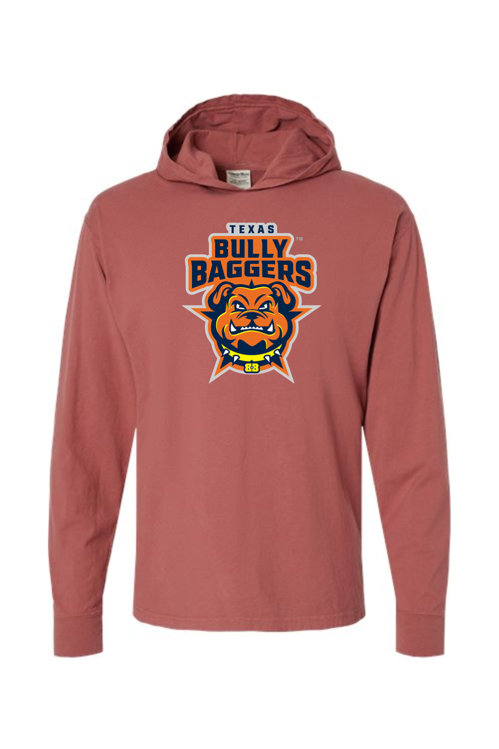 Texas Bully Baggers - ComfortWash by Hanes Garment-Dyed Jersey Hooded Long Sleeve T-Shirt