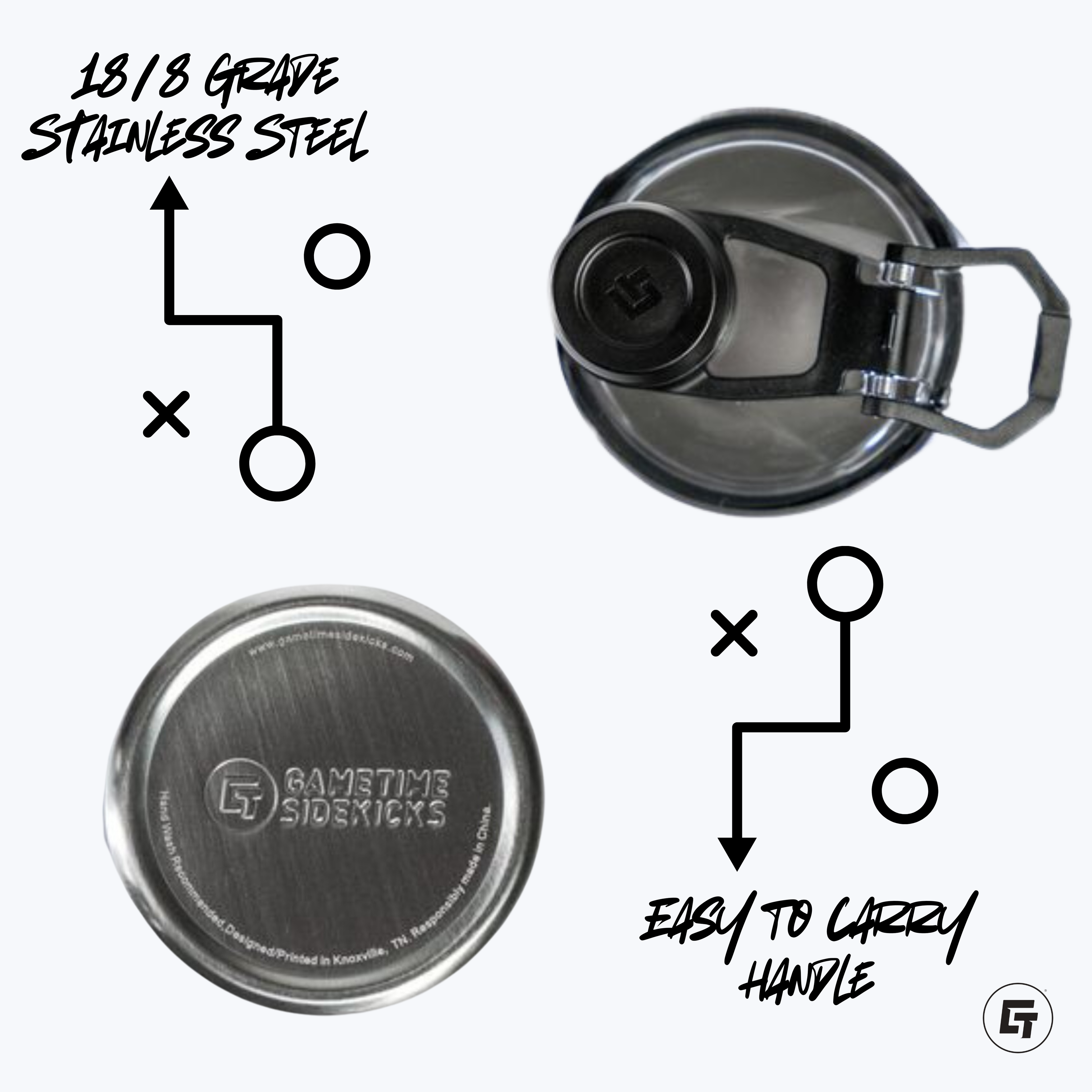 Texas Bully Baggers - White Shaker Bottle