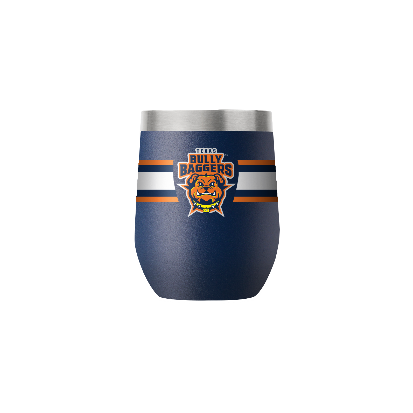 Texas Bully Baggers - 12oz Navy Stemless Tumbler