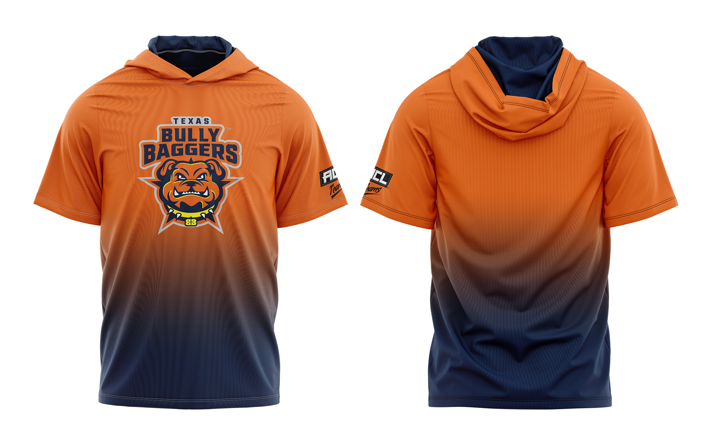 AUTHENTIC ACL PRO BULLY BAGGERS "FAN GEAR" 2026- SHORT SLEEVE HOODIE